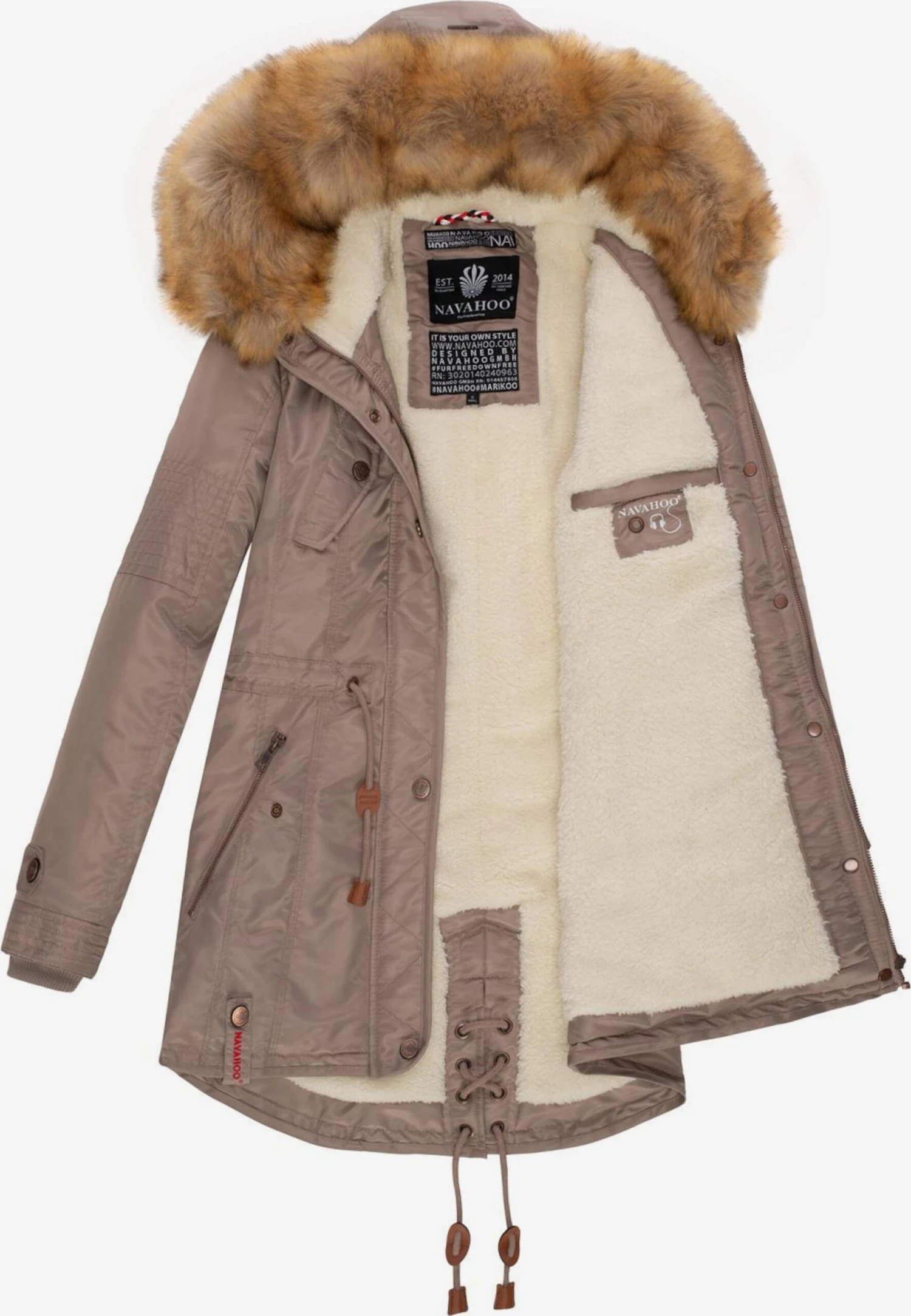 Navahoo Parkas Winterparka La Viva Dames Greige 5 Navahoo Parkas Winterparka La Viva Dames Greige - Afbeelding 5