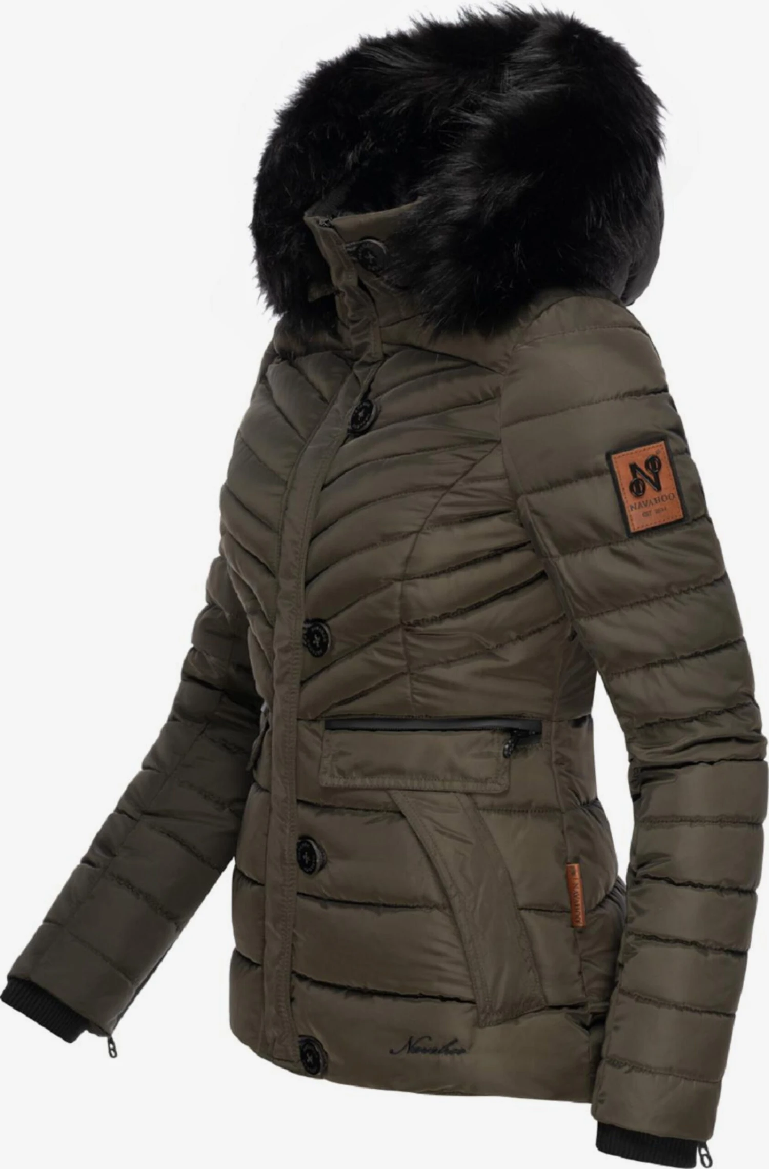 Navahoo Winterjassen Winterjas Wisteriaa Dames Kaki 2 Navahoo Winterjassen Winterjas Wisteriaa Dames Kaki - Afbeelding 2