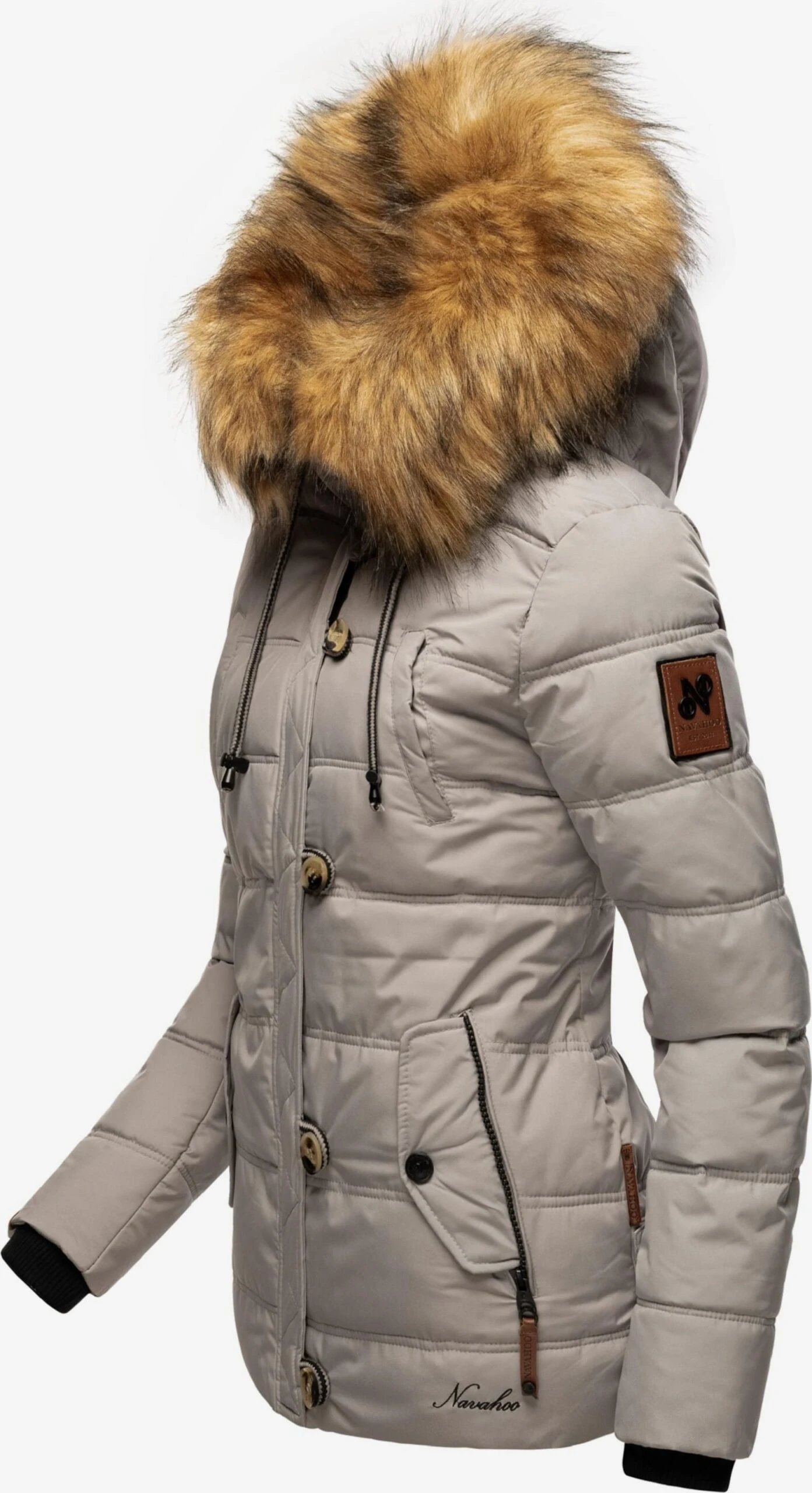 Navahoo Winterjassen Winterjas Zoja Dames Grijs 2 Navahoo Winterjassen Winterjas Zoja Dames Grijs - Afbeelding 2