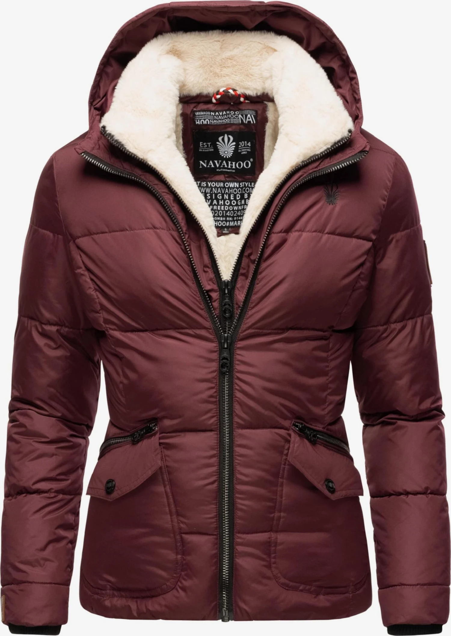 Navahoo Winterjassen Winterjas Megan Dames Donkerrood 1 Navahoo Winterjassen Winterjas Megan Dames Donkerrood