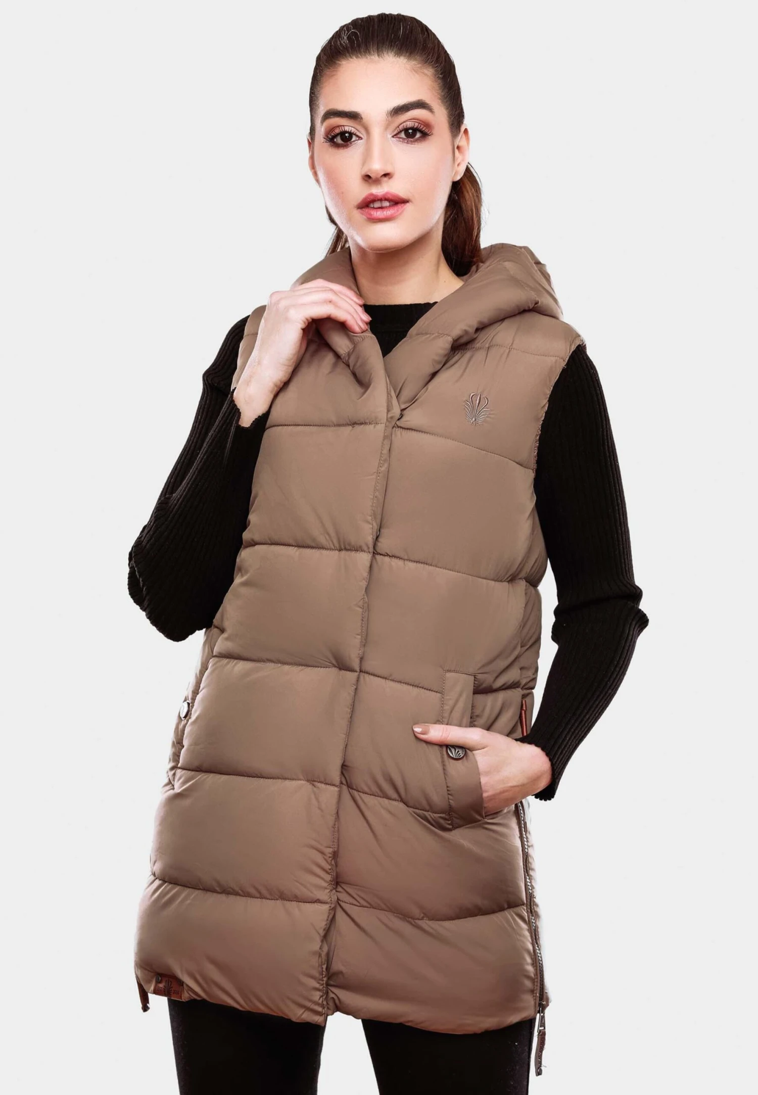 Navahoo Bodywarmers Bodywarmer Madilynaa Dames Taupe 6 Navahoo Bodywarmers Bodywarmer Madilynaa Dames Taupe - Afbeelding 6