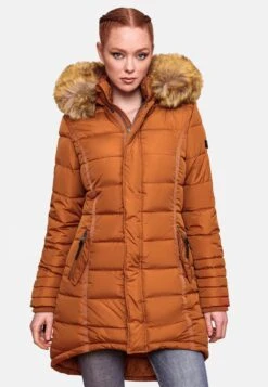 Navahoo Wintermantels Wintermantel Papaya Dames Cognac -Navahoo 31df4fb03ab46f3069ecf3b6f236613f