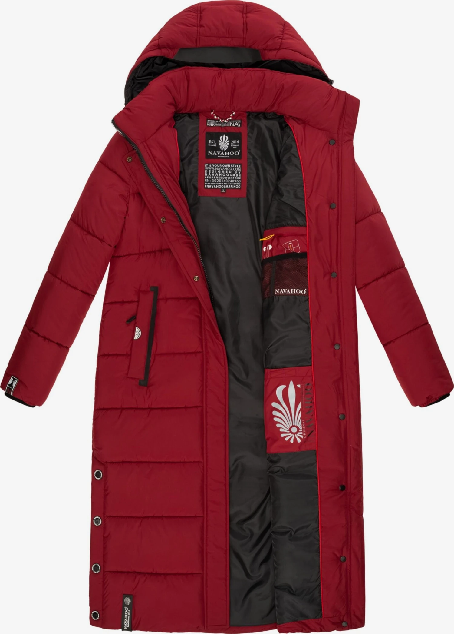 Navahoo Regenmantels Functionele Mantel Isalie Dames Rood 5 Navahoo Regenmantels Functionele Mantel Isalie Dames Rood - Afbeelding 5