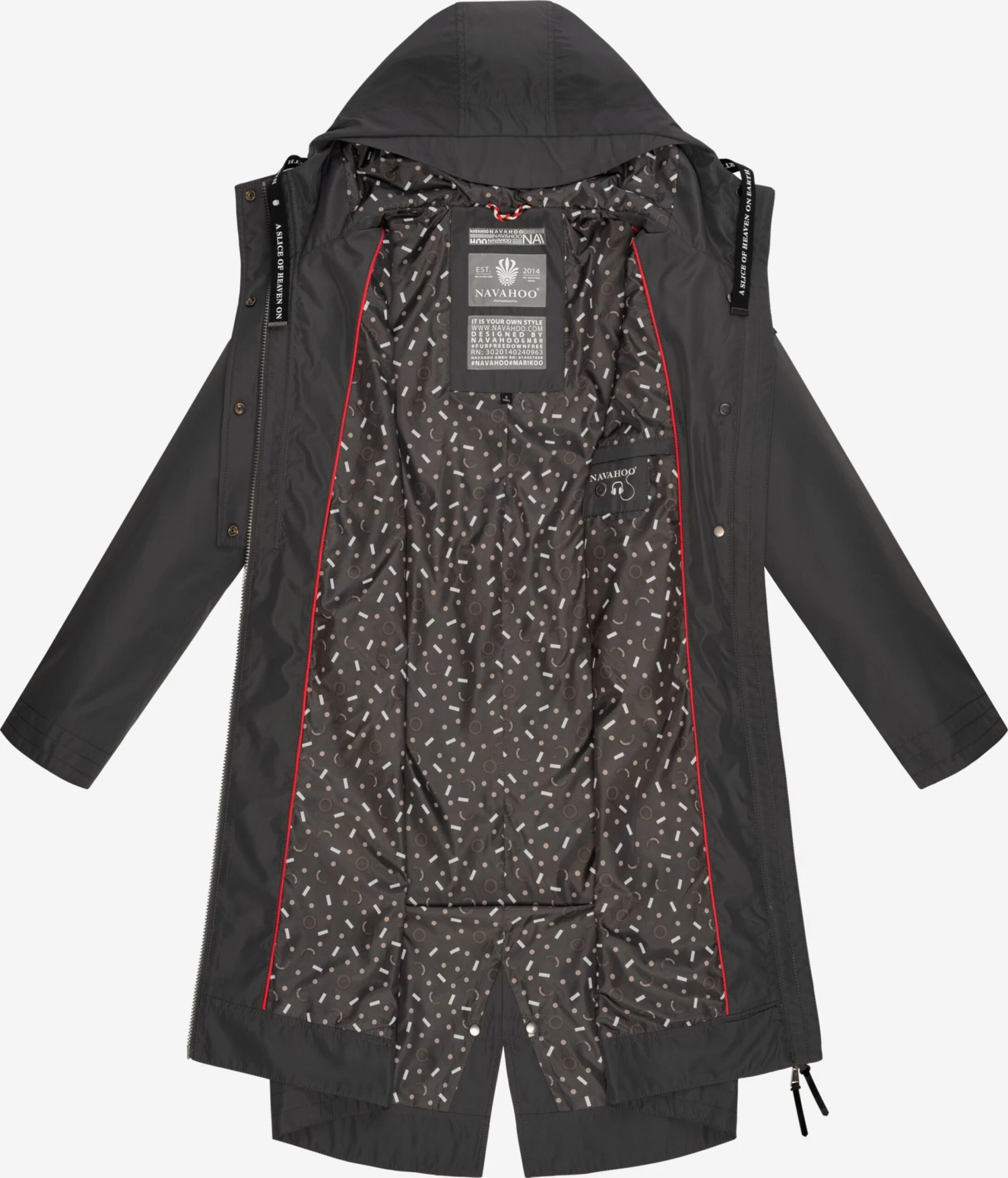 Navahoo Parkas Tussenparka Josinaa Dames Antraciet 4 Navahoo Parkas Tussenparka Josinaa Dames Antraciet - Afbeelding 4