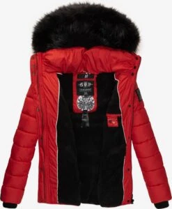 Navahoo Winterjassen Winterjas Zuckerbiene Dames Knalrood -Navahoo 5243fccaa3766f5c7c7415303bb353ee