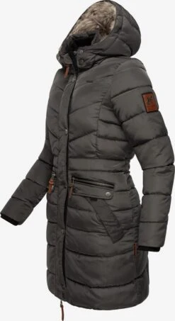 Navahoo Wintermantels Wintermantel Paula Dames Bruin -Navahoo 56476c29c46fba958bcbffce6ea3bcad