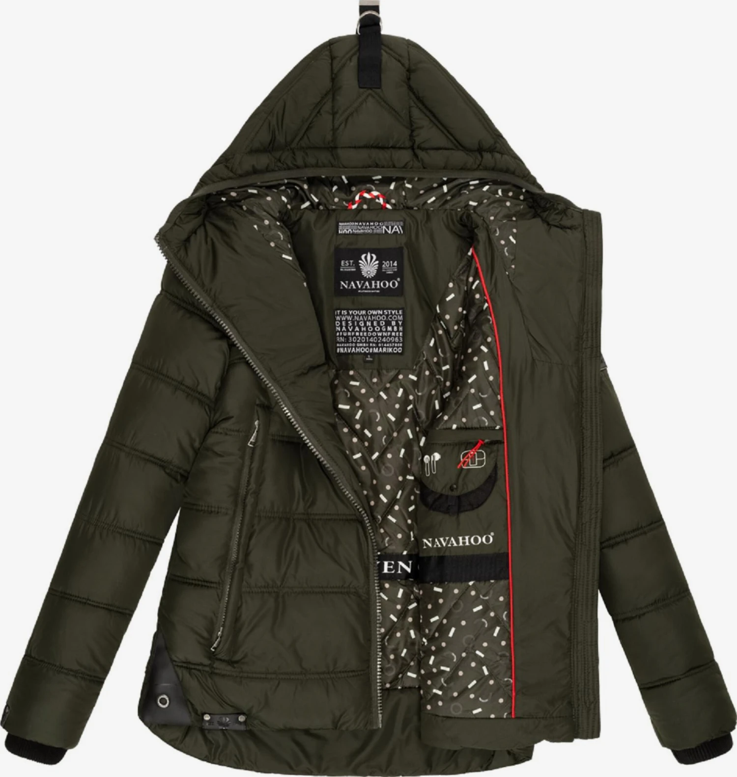 Navahoo Winterjassen Winterjas Renesmee Dames Donkergroen 4 Navahoo Winterjassen Winterjas Renesmee Dames Donkergroen - Afbeelding 4