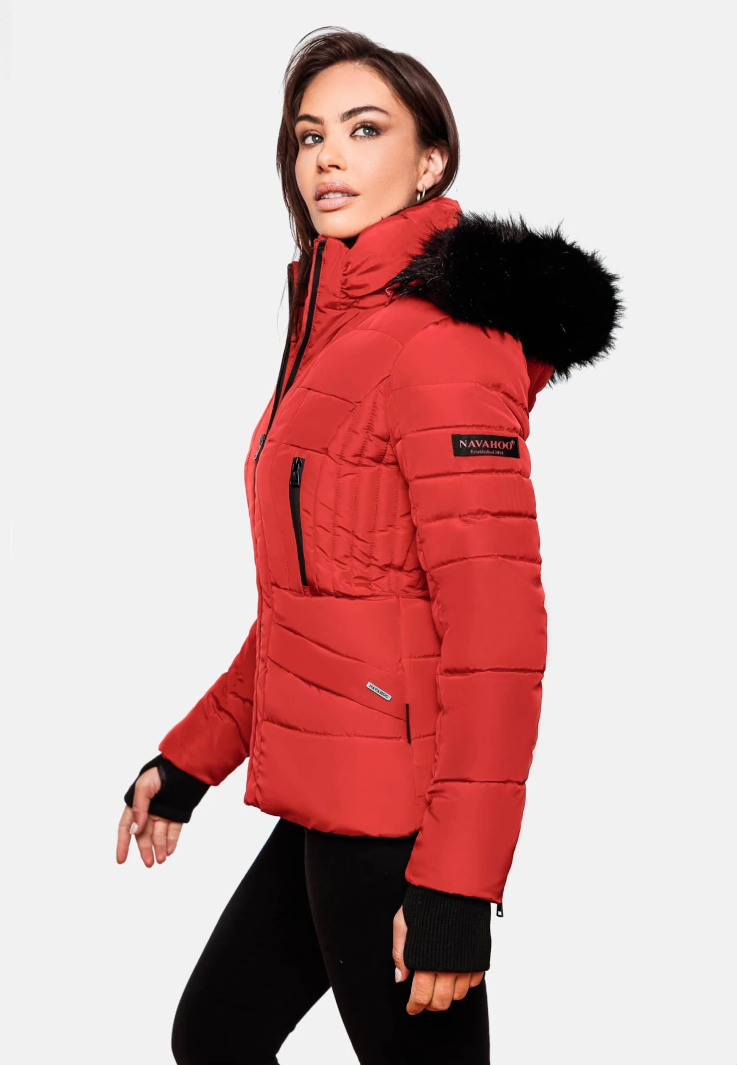 Navahoo Winterjassen Winterjas Adele Dames Rood 6 Navahoo Winterjassen Winterjas Adele Dames Rood - Afbeelding 6