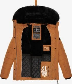 Navahoo Winterjassen Winterjas Milianaa Dames Donkergeel -Navahoo 618b2b90ba0330d3cafe0f6c475f2afa