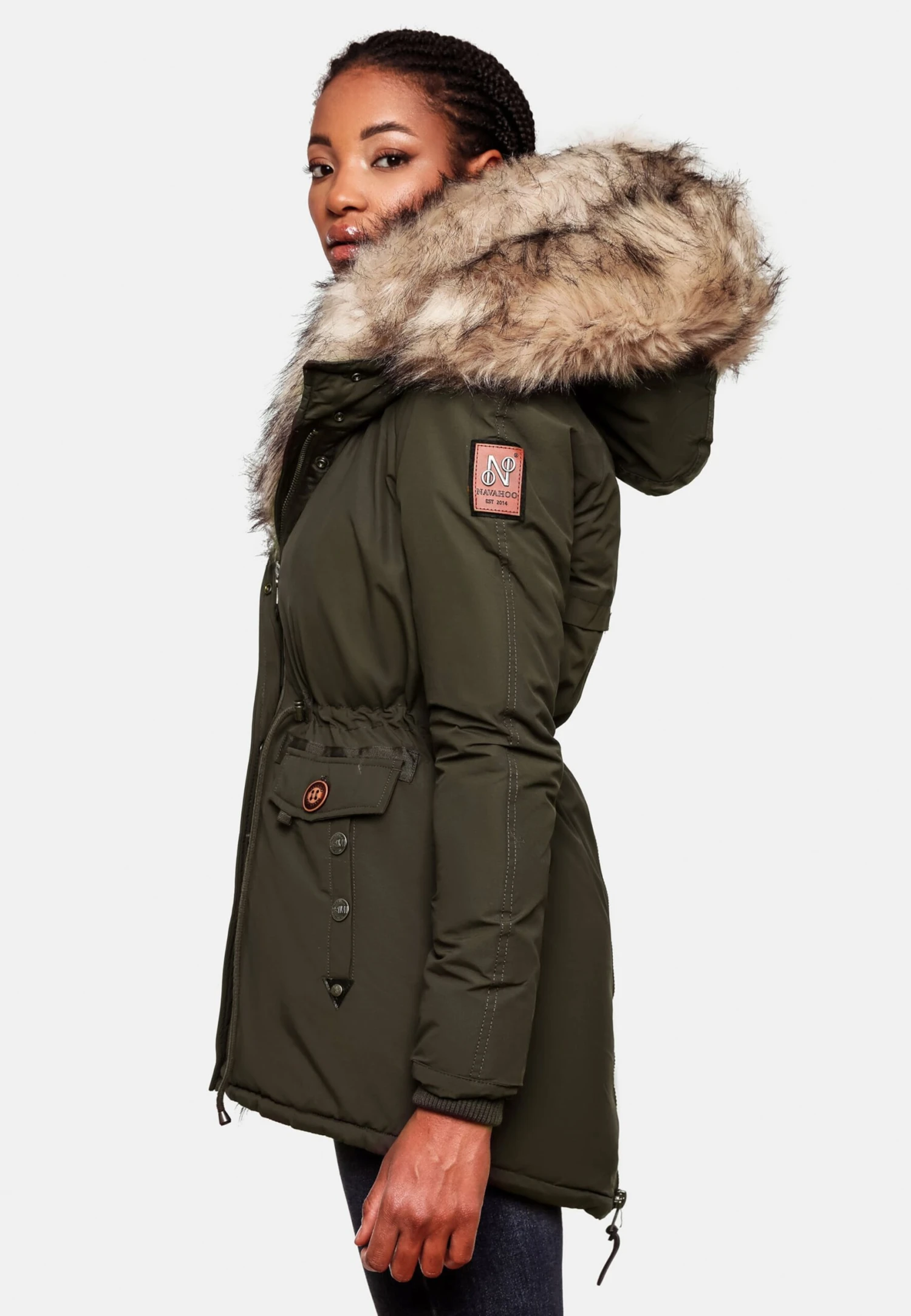 Navahoo Parkas Winterparka Sweety Dames Olijfgroen 7 Navahoo Parkas Winterparka Sweety Dames Olijfgroen - Afbeelding 7