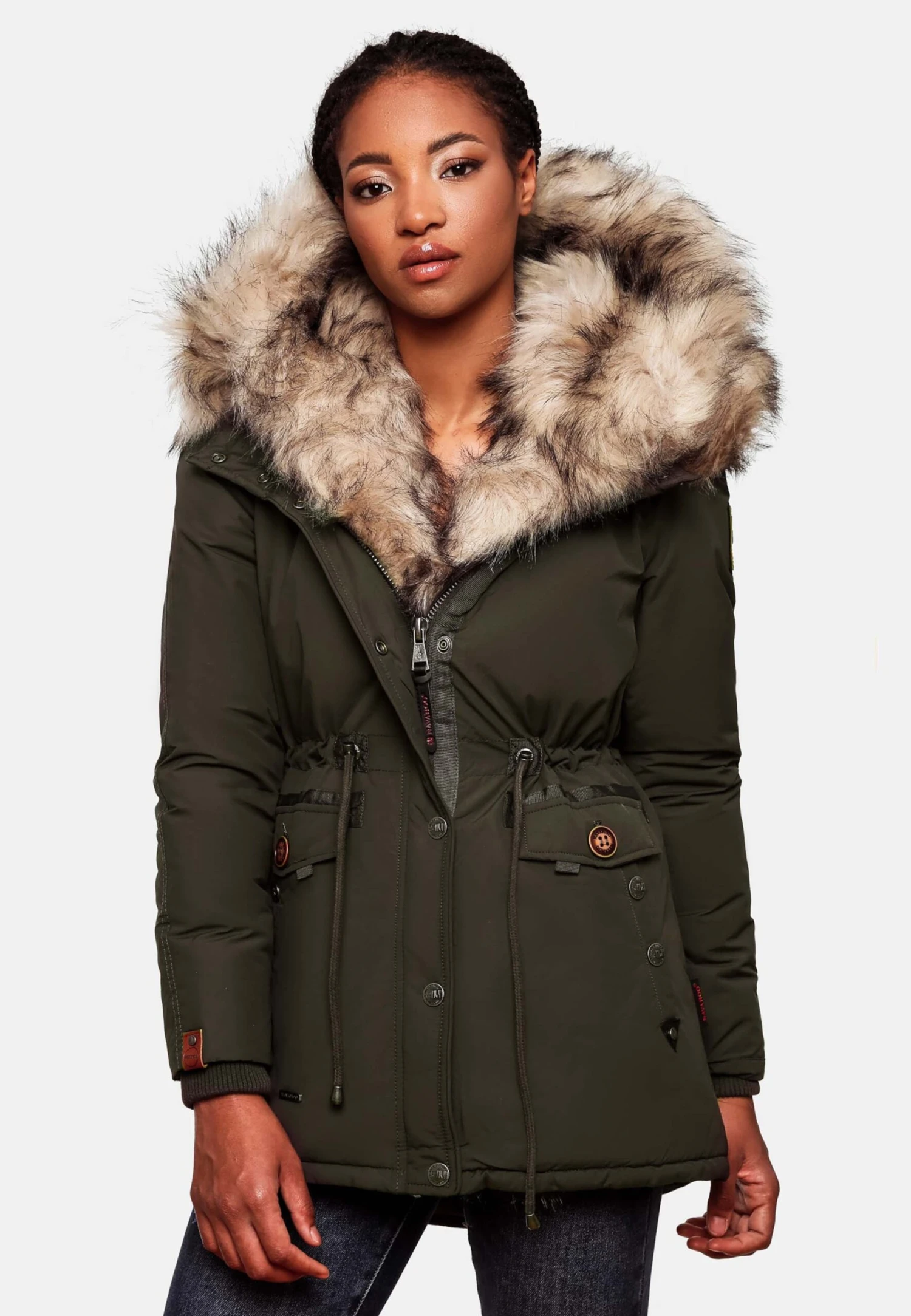 Navahoo Parkas Winterparka Sweety Dames Olijfgroen 6 Navahoo Parkas Winterparka Sweety Dames Olijfgroen - Afbeelding 6