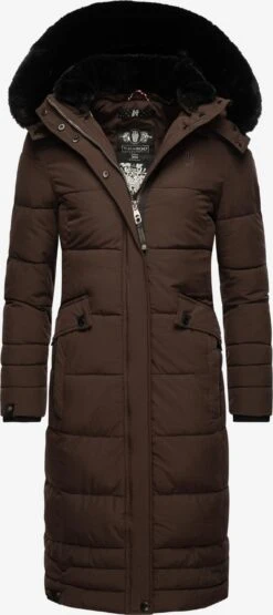 Navahoo Wintermantels Wintermantel Fahmiyaa Dames Donkerbruin