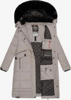 Navahoo Wintermantels Wintermantel Fahmiyaa Dames Stone Grey -Navahoo 6e32a48e5a61ce69a0a0ab4cd61c9500