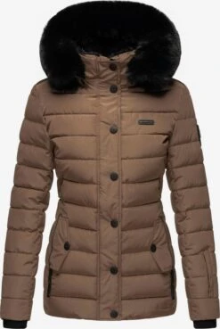 Navahoo Winterjassen Winterjas Milianaa Dames Sepia -Navahoo 70fda57df8ae16200f6a2c654d22a0a3