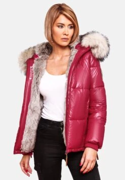 Navahoo Winterjassen Winterjas Tikunaa Dames Fuchsia -Navahoo 74b35bdde41e52464f06da1665cd6aed