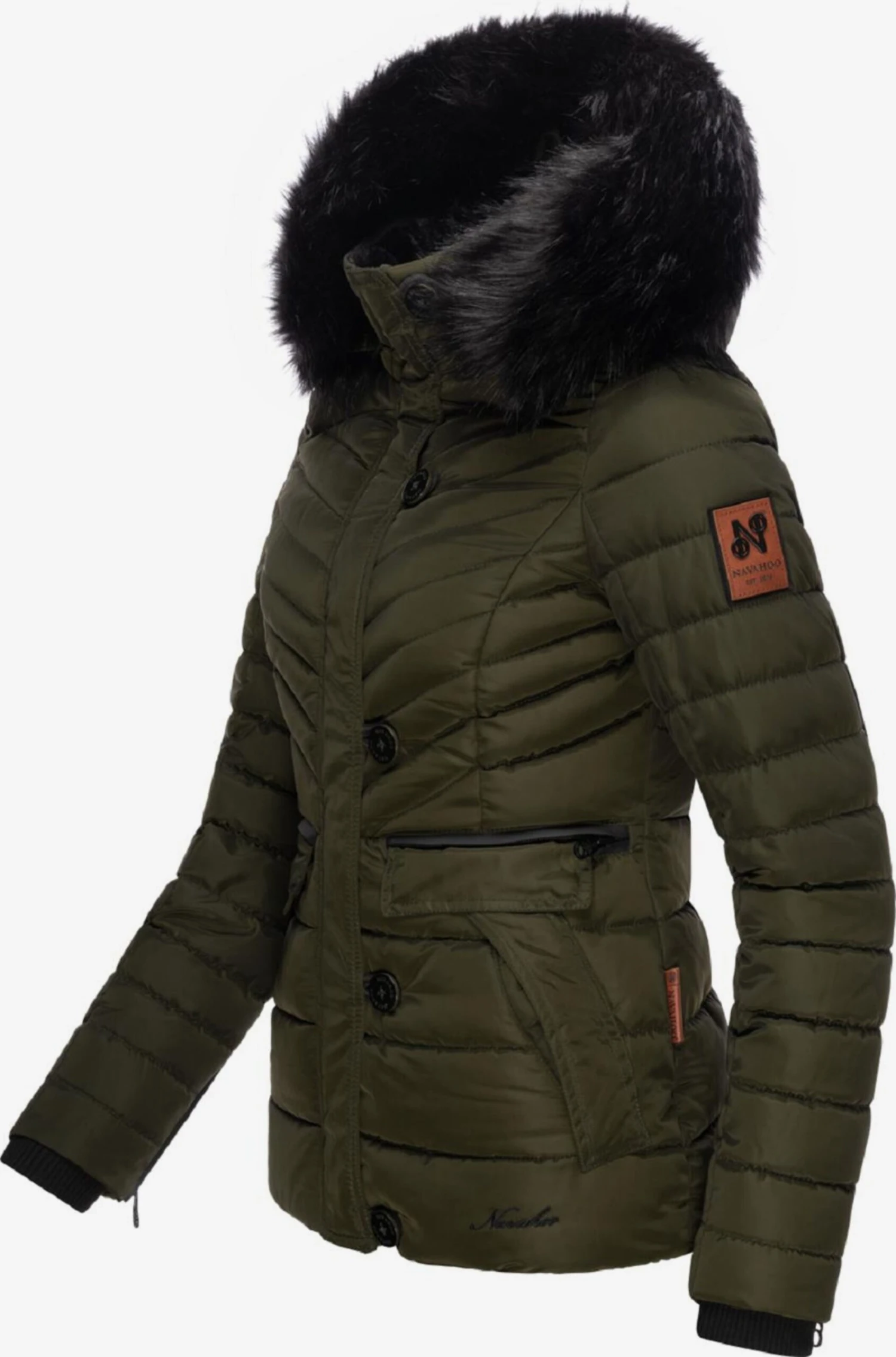 Navahoo Winterjassen Winterjas Wisteriaa Dames Olijfgroen 2 Navahoo Winterjassen Winterjas Wisteriaa Dames Olijfgroen - Afbeelding 2