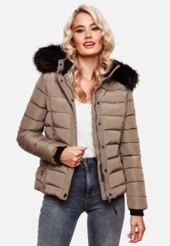 Navahoo Winterjassen Winterjas Miamor Dames Taupe -Navahoo 7aef689189bf2410d5ab6d72440d3846