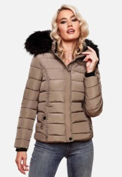 Navahoo Winterjassen Winterjas Miamor Dames Taupe -Navahoo 8cdfb7fdfc2ab8e8b407a5d3e48d8c07