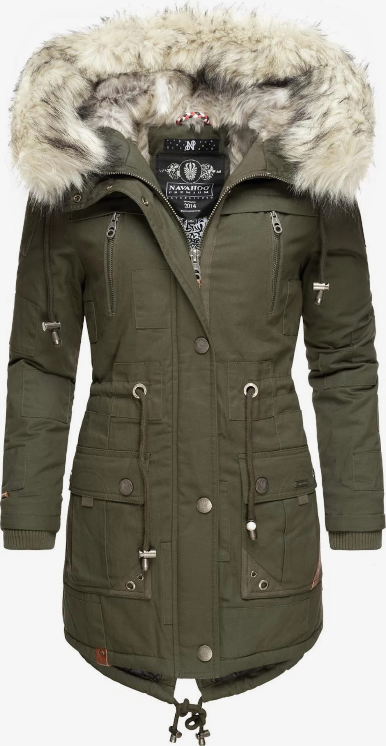 Navahoo Parkas Winterparka Honigfee Dames Kaki 1 Navahoo Parkas Winterparka Honigfee Dames Kaki