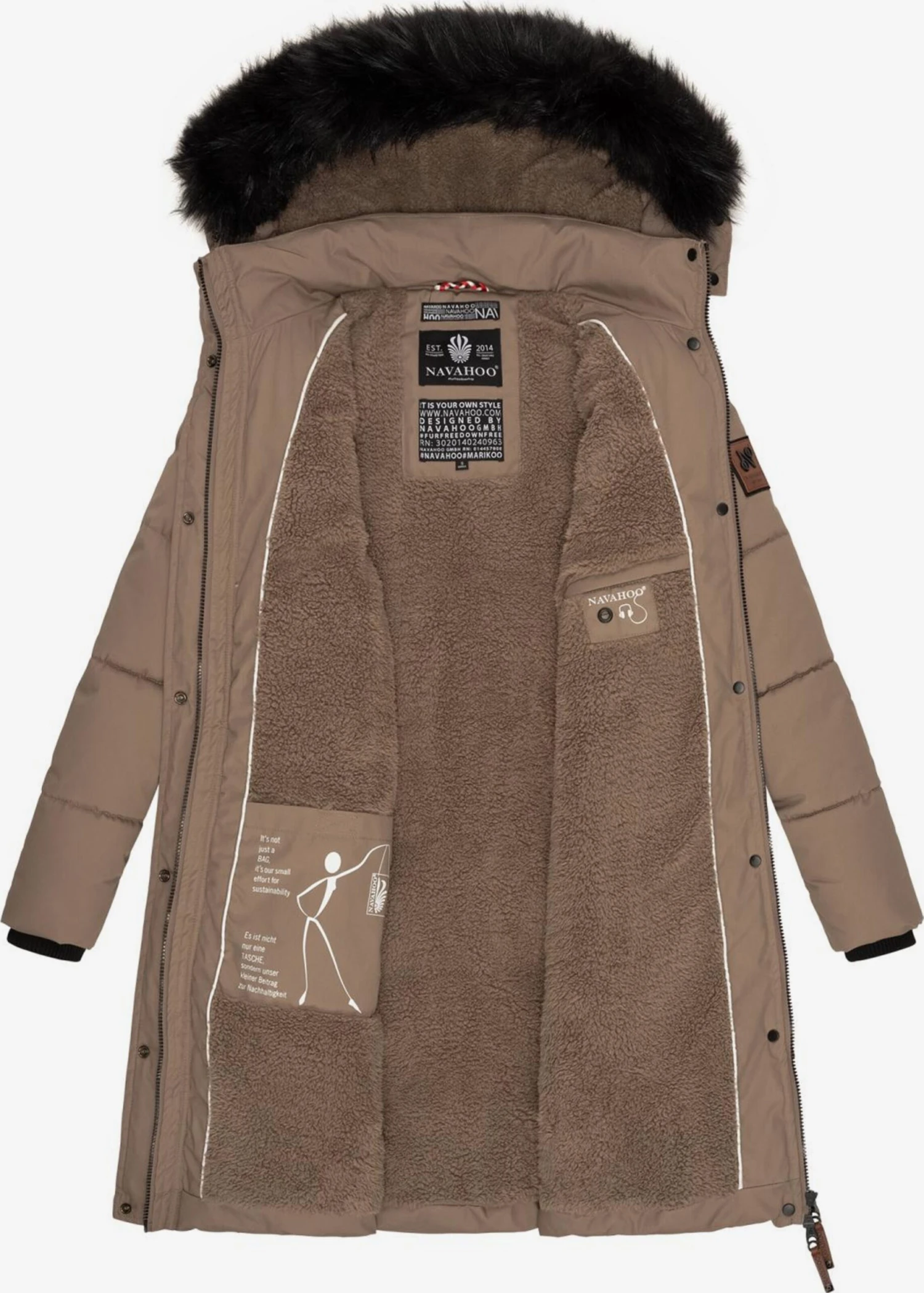 Navahoo Wintermantels Wintermantel Cosimaa Dames Chamois 6 Navahoo Wintermantels Wintermantel Cosimaa Dames Chamois - Afbeelding 6