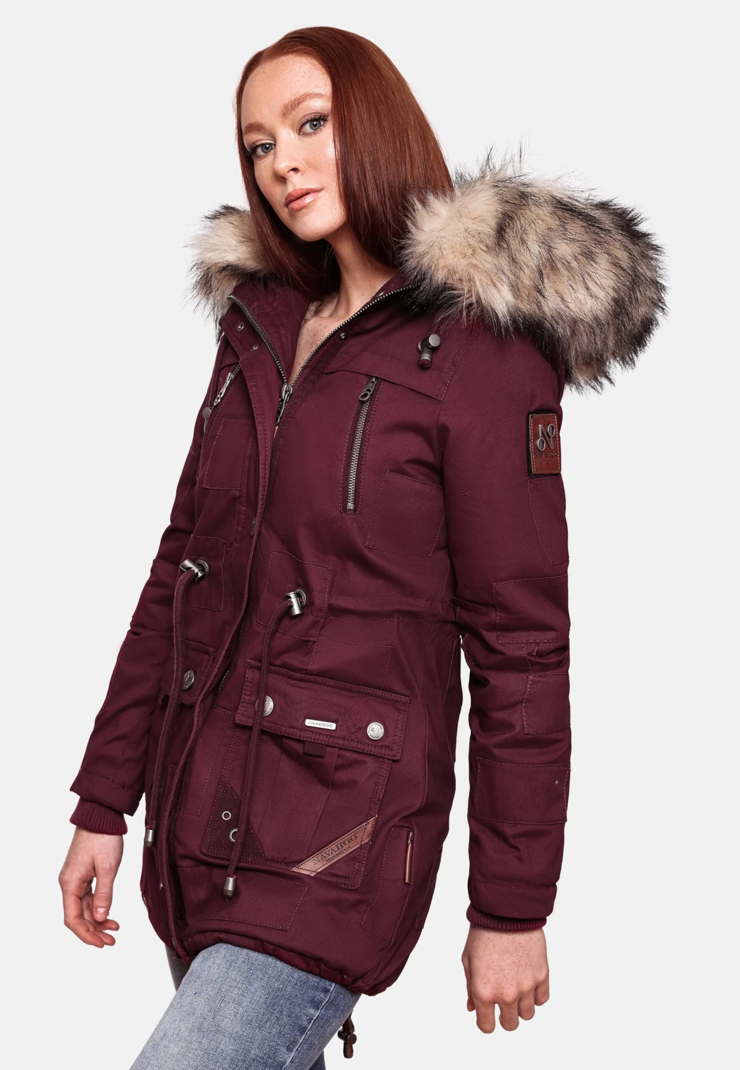 Navahoo Parkas Winterparka Honigfee Dames Bordeaux 9 Navahoo Parkas Winterparka Honigfee Dames Bordeaux - Afbeelding 9