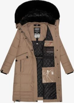 Navahoo Wintermantels Wintermantel Fahmiyaa Dames Lichtbruin -Navahoo a3a1bb14a43daac398085060e821cc96