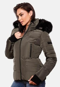 Navahoo Winterjassen Winterjas Adele Dames Taupe -Navahoo a6aae830b5fd3cab99fd8ddf76d29254