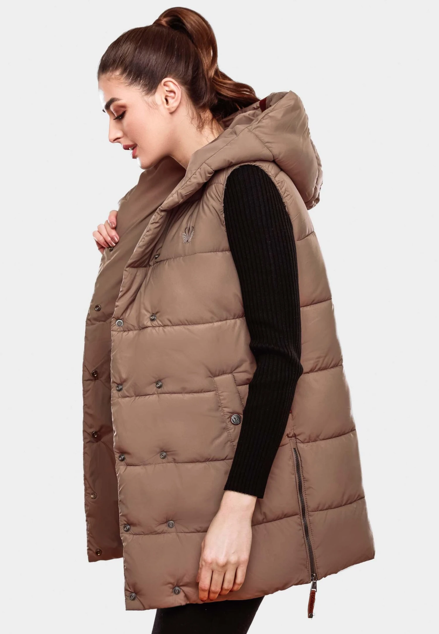 Navahoo Bodywarmers Bodywarmer Madilynaa Dames Taupe 8 Navahoo Bodywarmers Bodywarmer Madilynaa Dames Taupe - Afbeelding 8