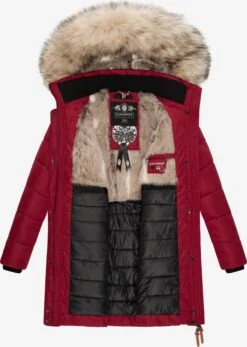 Navahoo Wintermantels Wintermantel Paula Dames Wijnrood -Navahoo c6634a43b9243d162e74df943e1a9c79