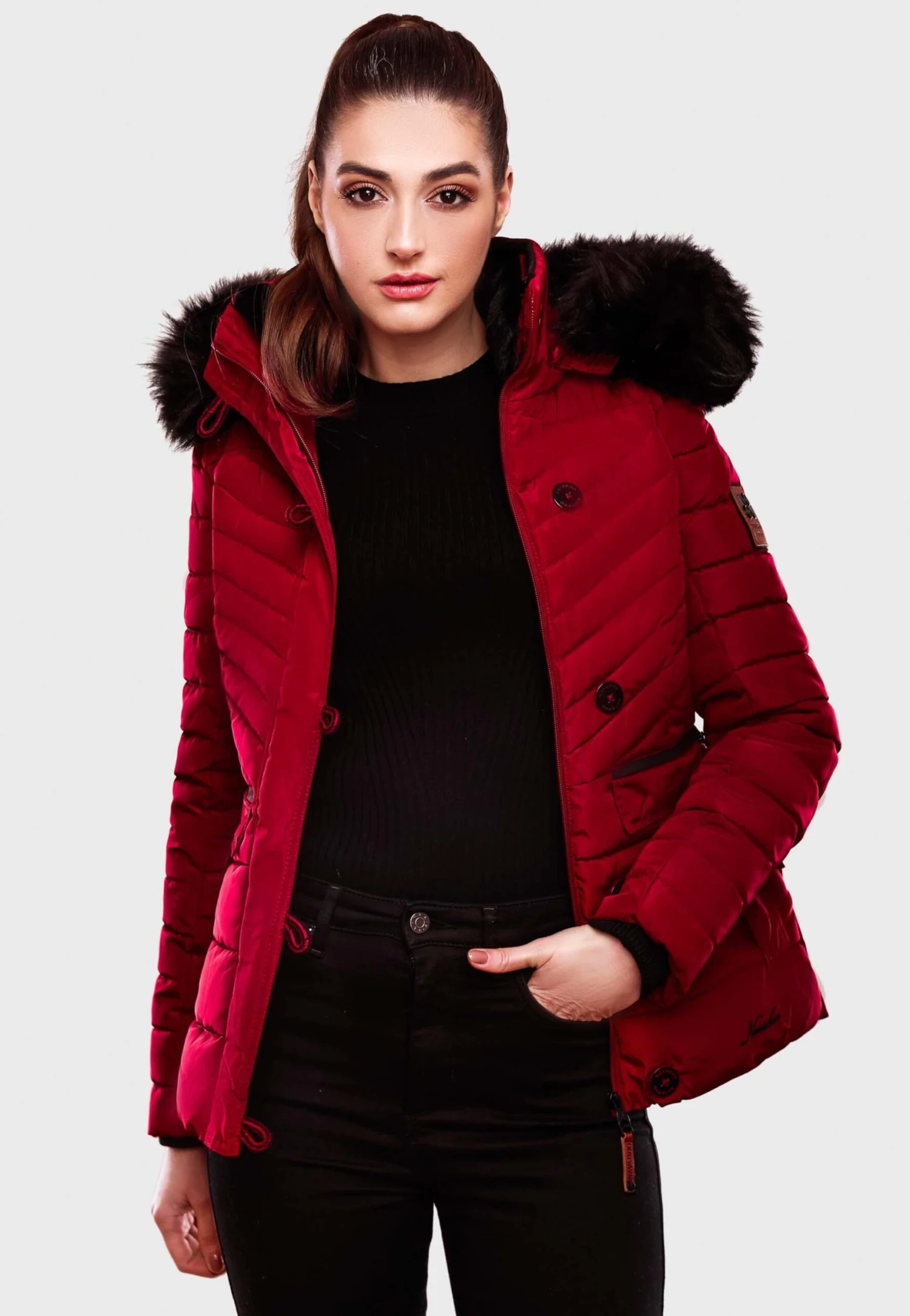 Navahoo Winterjassen Winterjas Wisteriaa Dames Vuurrood 9 Navahoo Winterjassen Winterjas Wisteriaa Dames Vuurrood - Afbeelding 9