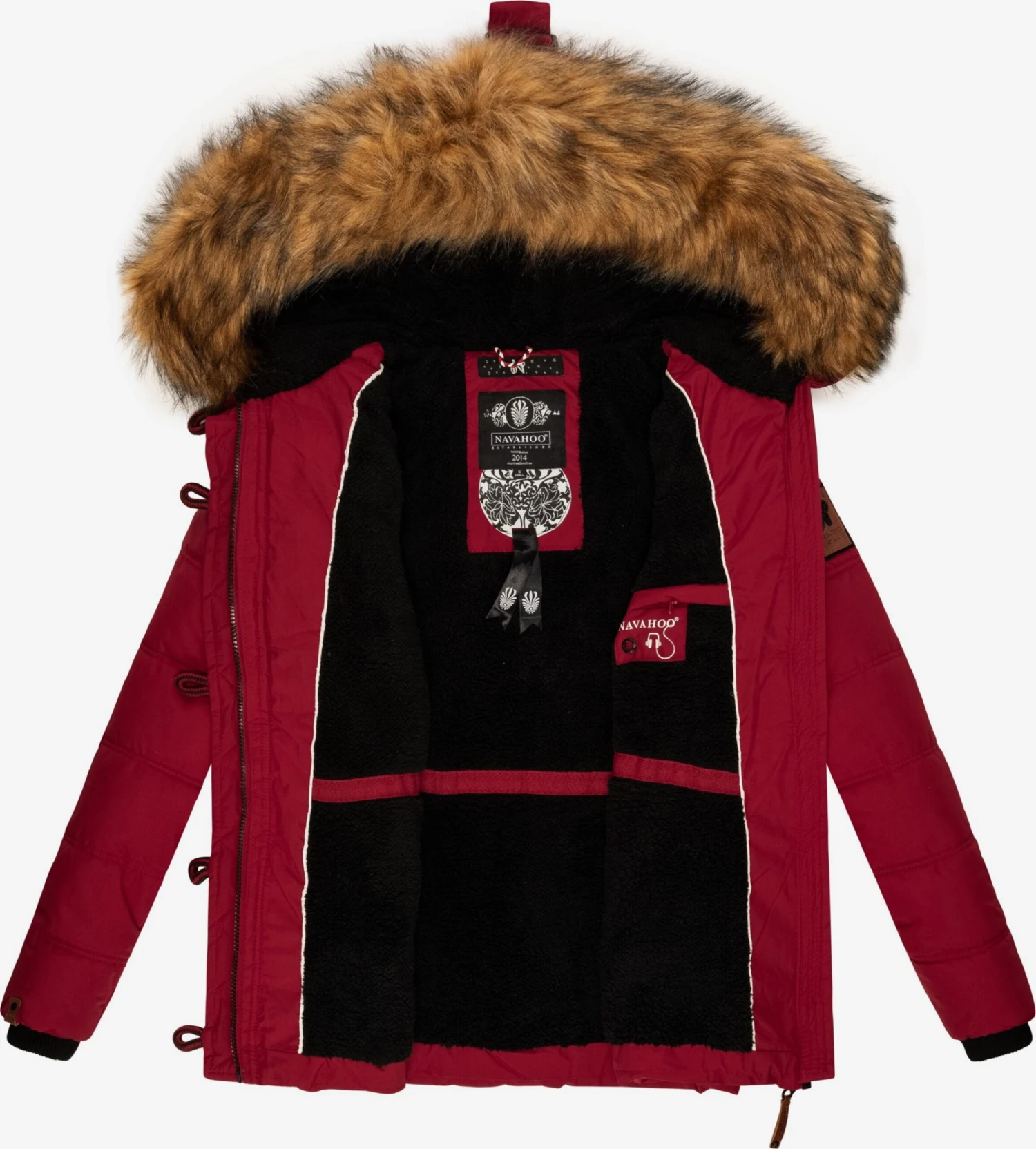 Navahoo Winterjassen Winterjas Zoja Dames Rood 5 Navahoo Winterjassen Winterjas Zoja Dames Rood - Afbeelding 5