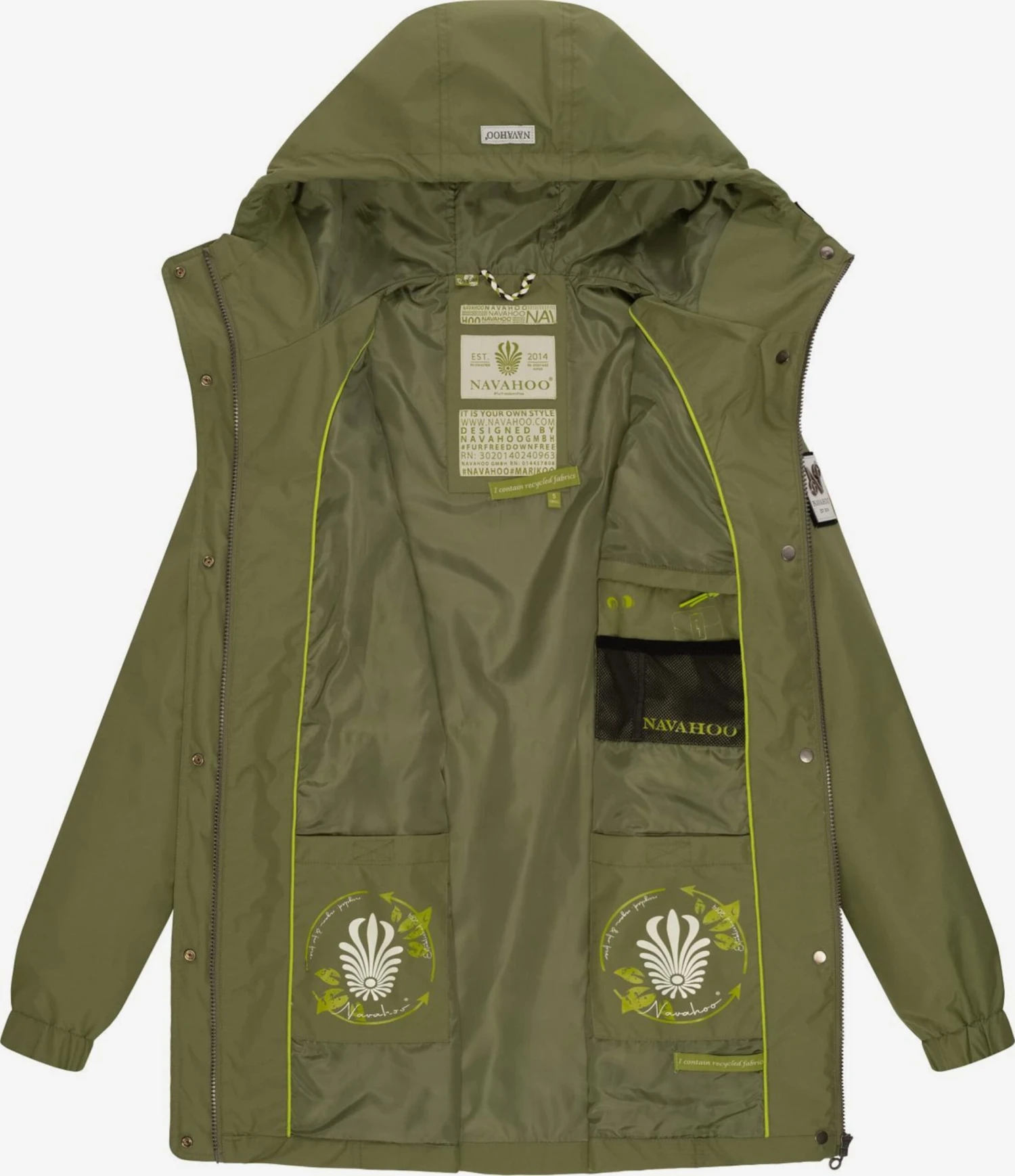 Navahoo Parkas Tussenparka Neophee Dames Olijfgroen 5 Navahoo Parkas Tussenparka Neophee Dames Olijfgroen - Afbeelding 5