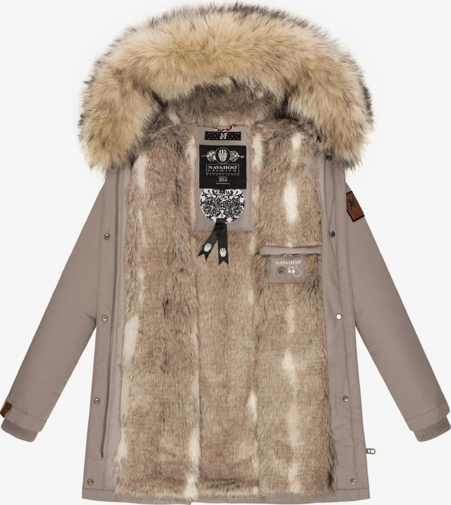 Navahoo Parkas Winterparka Cristal Dames Grijs 4 Navahoo Parkas Winterparka Cristal Dames Grijs - Afbeelding 4