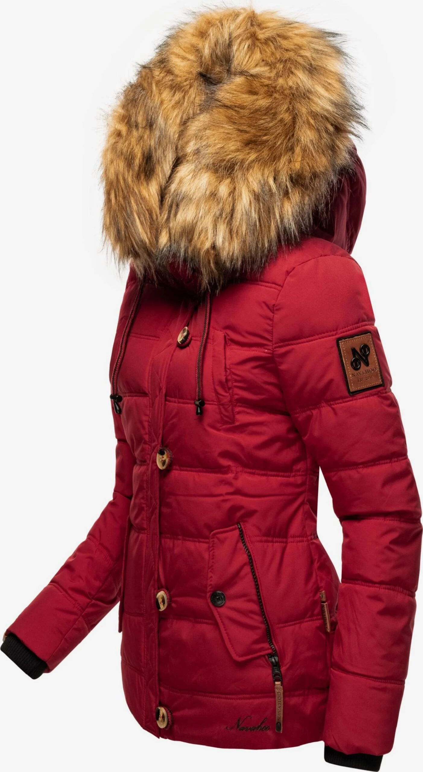 Navahoo Winterjassen Winterjas Zoja Dames Rood 2 Navahoo Winterjassen Winterjas Zoja Dames Rood - Afbeelding 2
