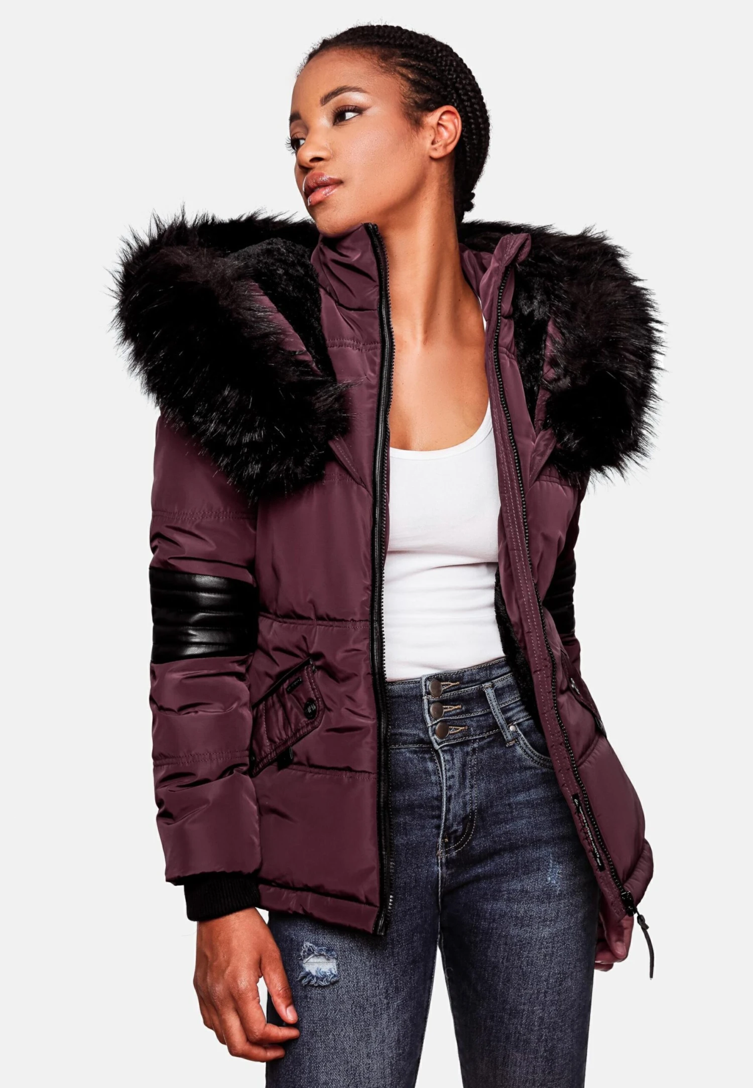 Navahoo Winterjassen Winterjas Nirvana Dames Wijnrood 8 Navahoo Winterjassen Winterjas Nirvana Dames Wijnrood - Afbeelding 8