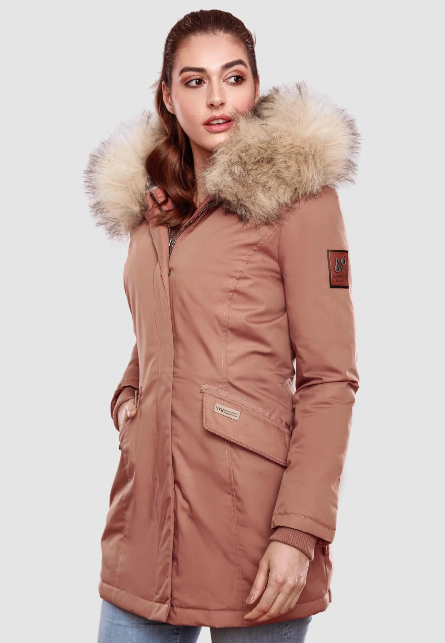 Navahoo Parkas Winterparka Cristal Dames Donkerroze 7 Navahoo Parkas Winterparka Cristal Dames Donkerroze - Afbeelding 7