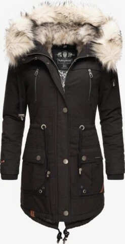 Navahoo Parkas Winterparka Honigfee Dames Zwart