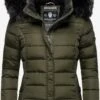 Navahoo Winterjassen Winterjas Miamor Dames Olijfgroen